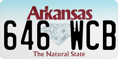 AR license plate 646WCB