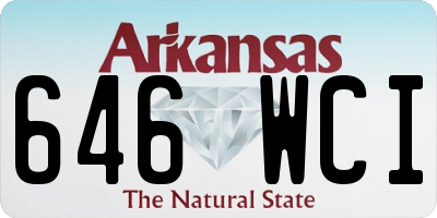 AR license plate 646WCI