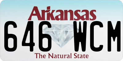 AR license plate 646WCM
