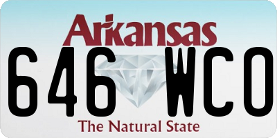 AR license plate 646WCO