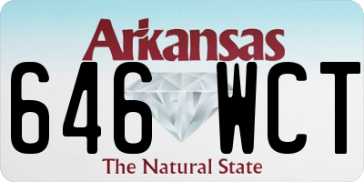 AR license plate 646WCT