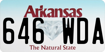AR license plate 646WDA