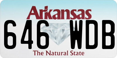 AR license plate 646WDB