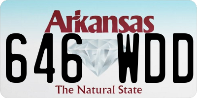 AR license plate 646WDD