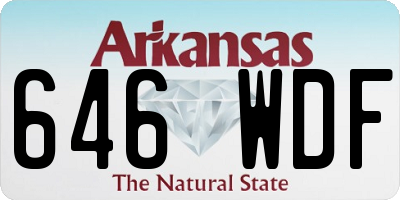 AR license plate 646WDF