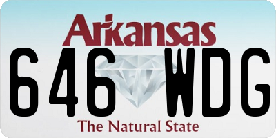 AR license plate 646WDG