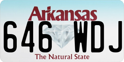 AR license plate 646WDJ