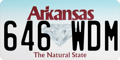 AR license plate 646WDM