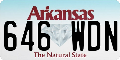AR license plate 646WDN