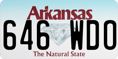 AR license plate 646WDO
