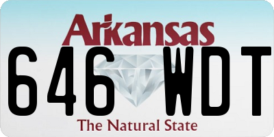 AR license plate 646WDT
