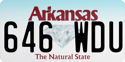 AR license plate 646WDU