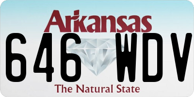 AR license plate 646WDV