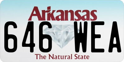 AR license plate 646WEA