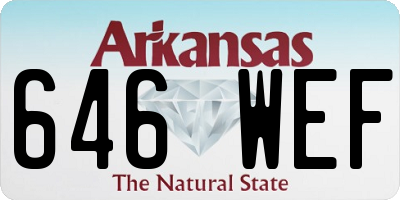 AR license plate 646WEF