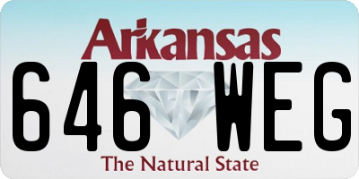 AR license plate 646WEG