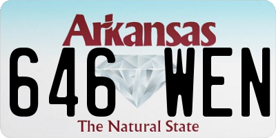 AR license plate 646WEN