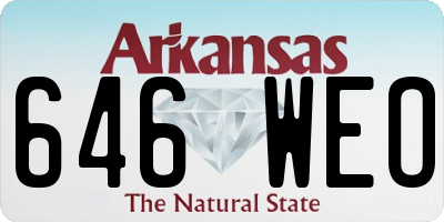 AR license plate 646WEO