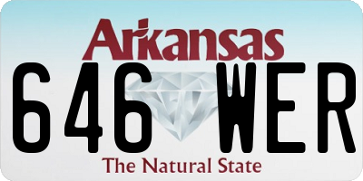 AR license plate 646WER