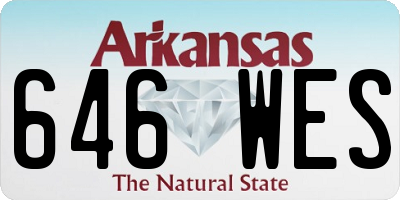 AR license plate 646WES