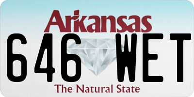 AR license plate 646WET