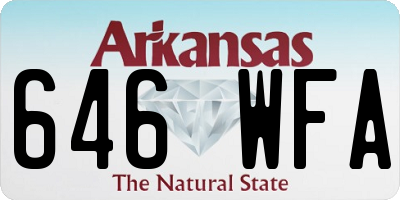 AR license plate 646WFA