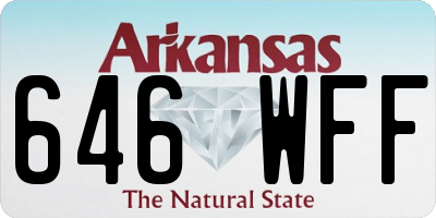 AR license plate 646WFF