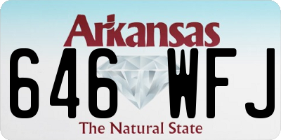 AR license plate 646WFJ