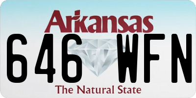 AR license plate 646WFN