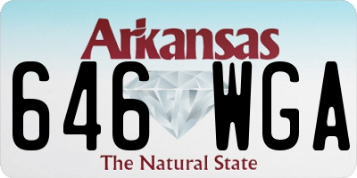AR license plate 646WGA