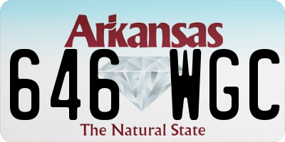 AR license plate 646WGC