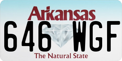 AR license plate 646WGF