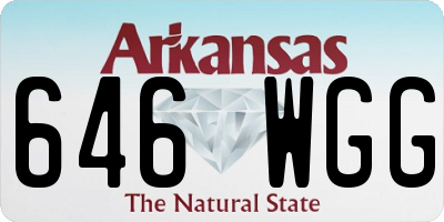 AR license plate 646WGG