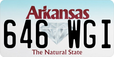 AR license plate 646WGI