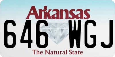 AR license plate 646WGJ