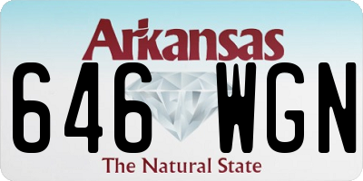AR license plate 646WGN