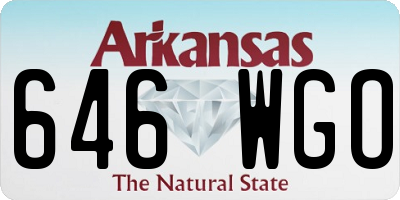 AR license plate 646WGO