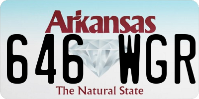 AR license plate 646WGR