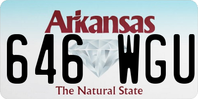 AR license plate 646WGU