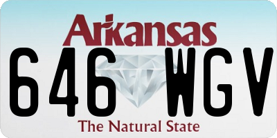 AR license plate 646WGV
