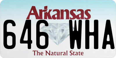 AR license plate 646WHA