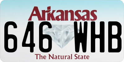 AR license plate 646WHB