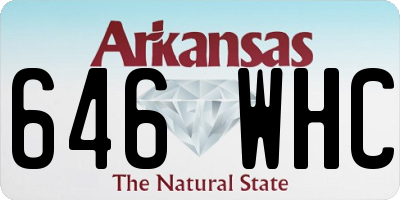 AR license plate 646WHC