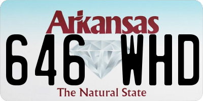 AR license plate 646WHD