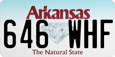 AR license plate 646WHF