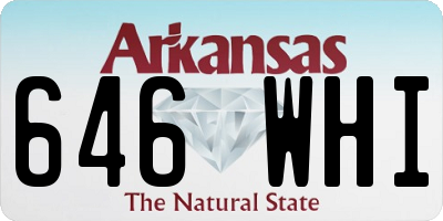 AR license plate 646WHI