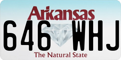 AR license plate 646WHJ