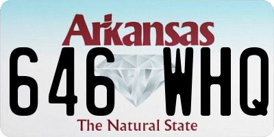AR license plate 646WHQ