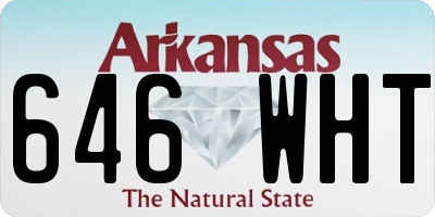 AR license plate 646WHT