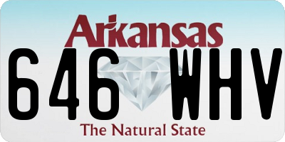 AR license plate 646WHV